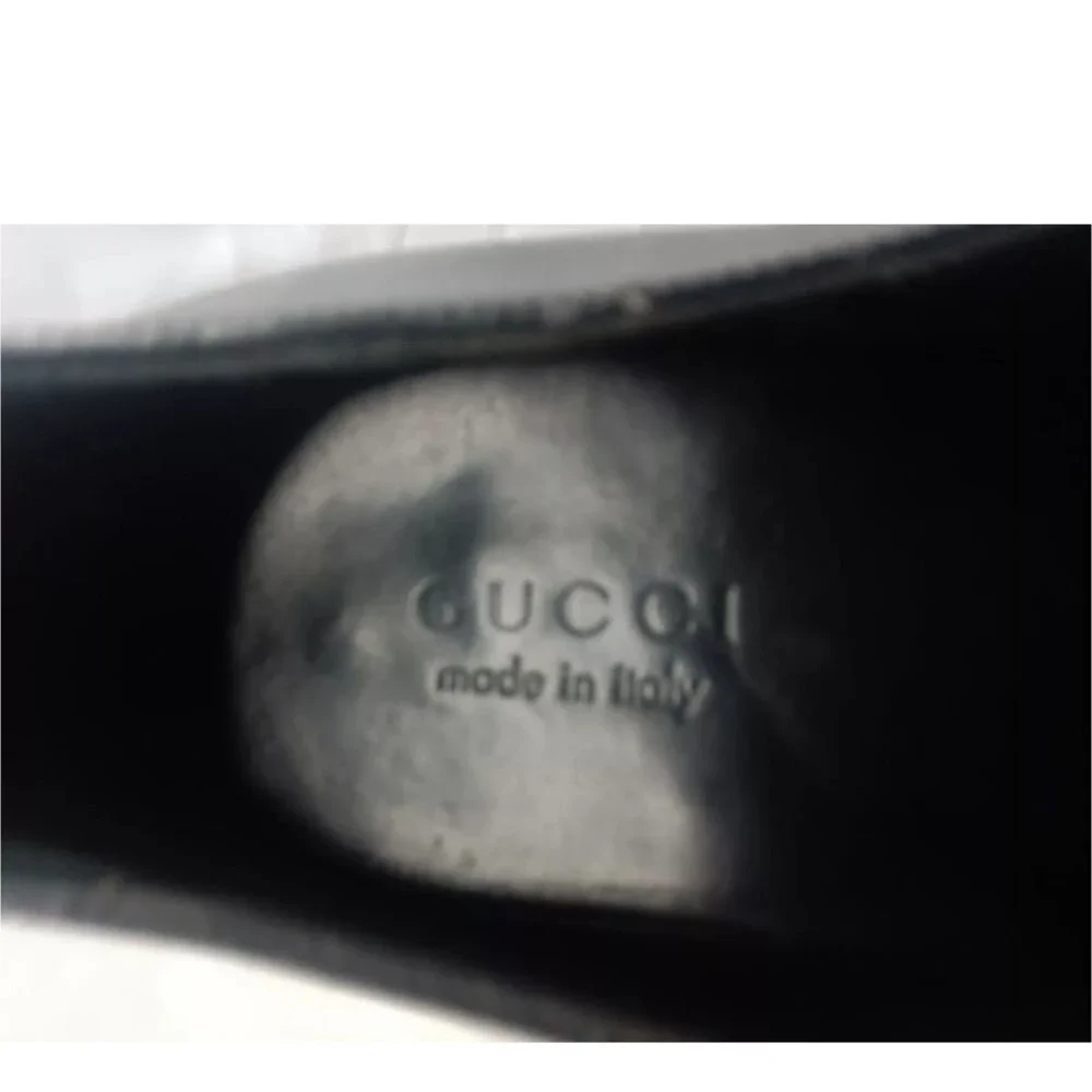GUCCI Black Leather Horsebit Loafers Men's Shoes Size 8.5 D